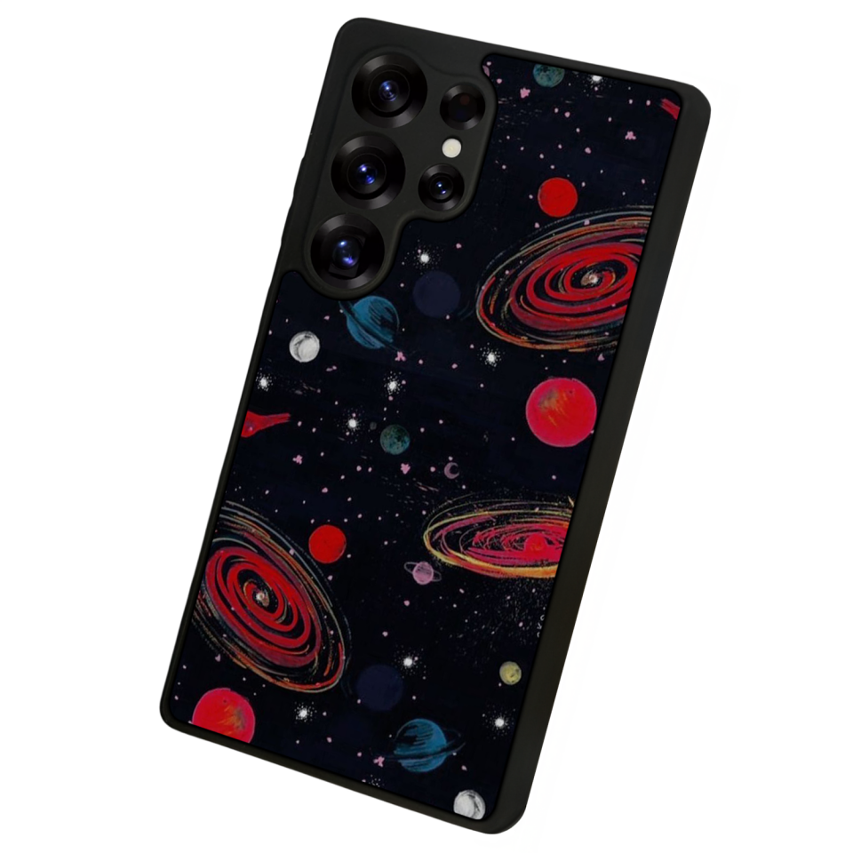 Samsung Galaxy S25 Ultra Uyumlu Uzay Tasarımlı Glossy Premium Kılıf