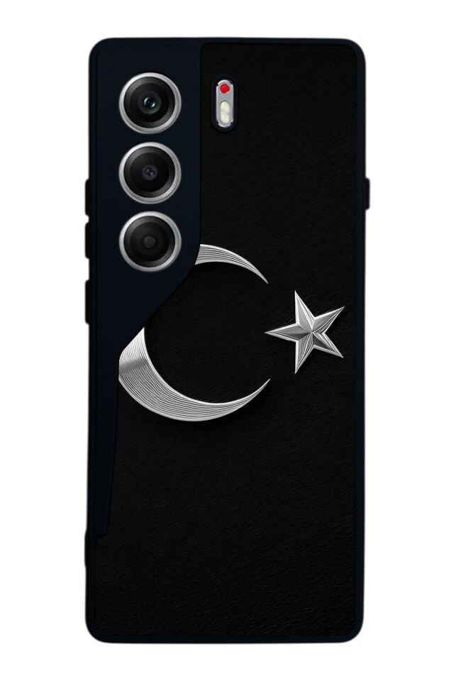Tecno Camon 40 Uyumlu Türk Bayragi Tasarımlı Glossy Premium Kılıf