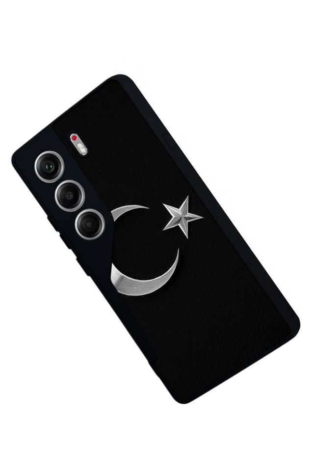 Tecno Camon 40 Uyumlu Türk Bayragi Tasarımlı Glossy Premium Kılıf