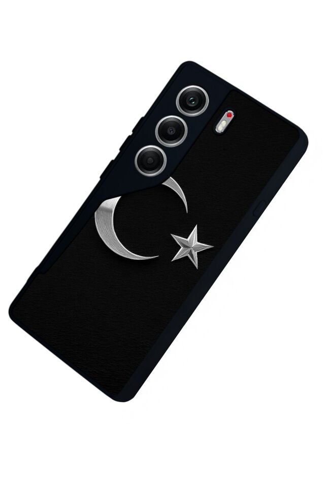 Tecno Camon 40 Uyumlu Türk Bayragi Tasarımlı Glossy Premium Kılıf
