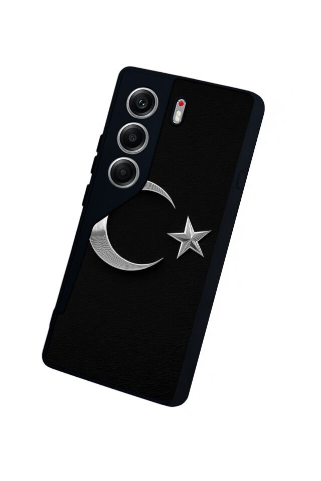 Tecno Camon 40 Uyumlu Türk Bayragi Tasarımlı Glossy Premium Kılıf