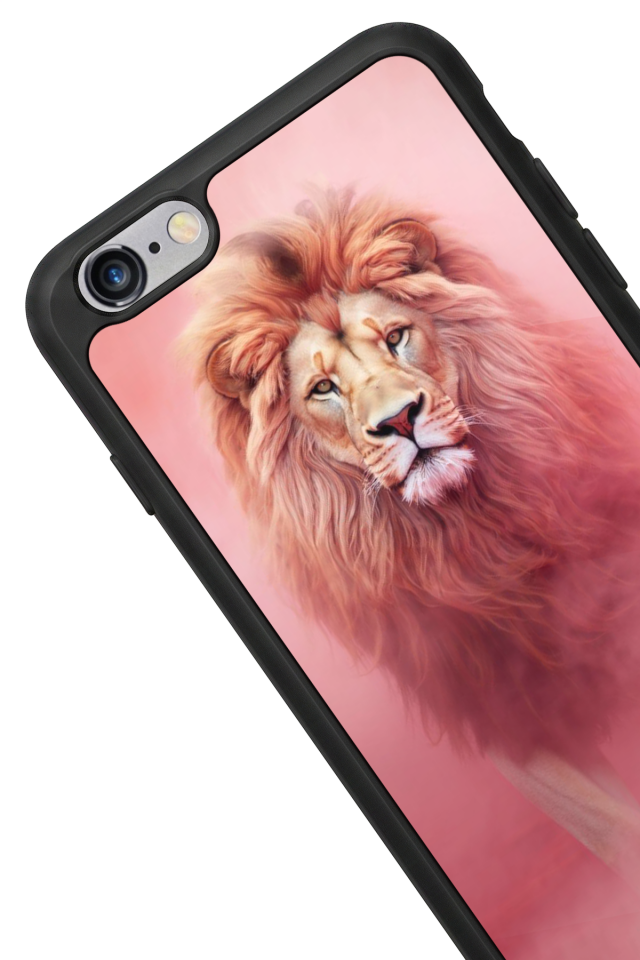 iPhone 6 Plus Uyumlu Aslan Tasarımlı Glossy Premium Kılıf