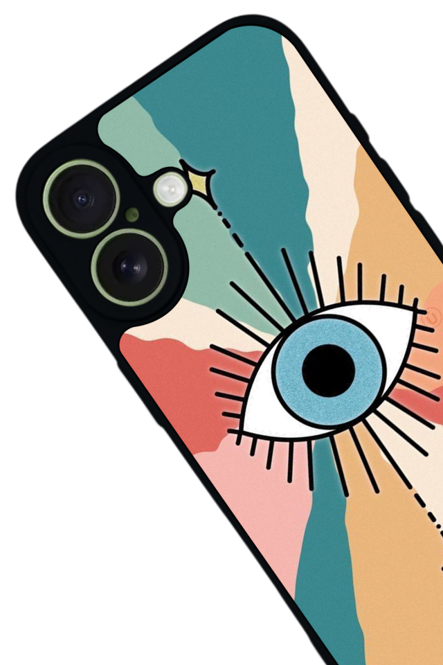 iPhone 17 Uyumlu Göz Tasarımlı Glossy Premium Kılıf