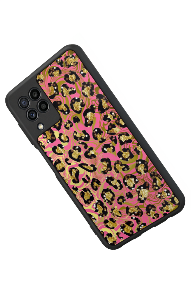 Samsung Galaxy M32 Uyumlu Hologram Leopar Tasarımlı Glossy Premium Kılıf