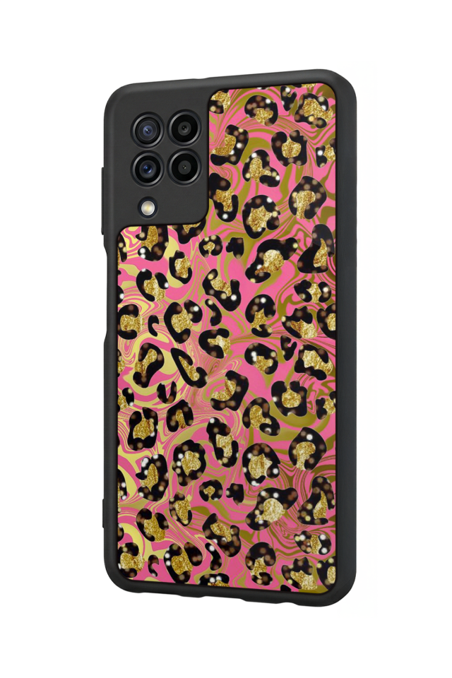 Samsung Galaxy M32 Uyumlu Hologram Leopar Tasarımlı Glossy Premium Kılıf