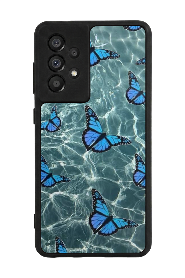 Samsung Galaxy A73 Uyumlu Kelebek Tasarımlı Glossy Premium Kılıf