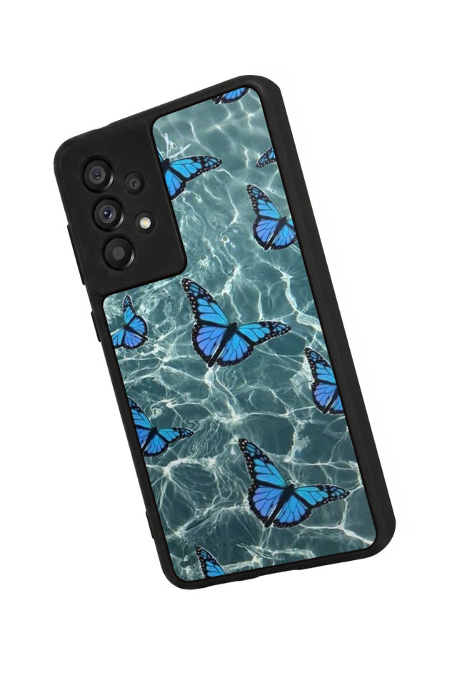 Samsung Galaxy A73 Uyumlu Kelebek Tasarımlı Glossy Premium Kılıf