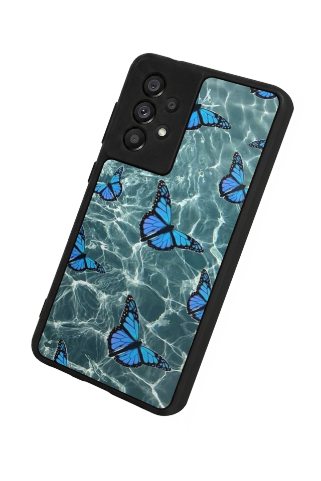 Samsung Galaxy A73 Uyumlu Kelebek Tasarımlı Glossy Premium Kılıf