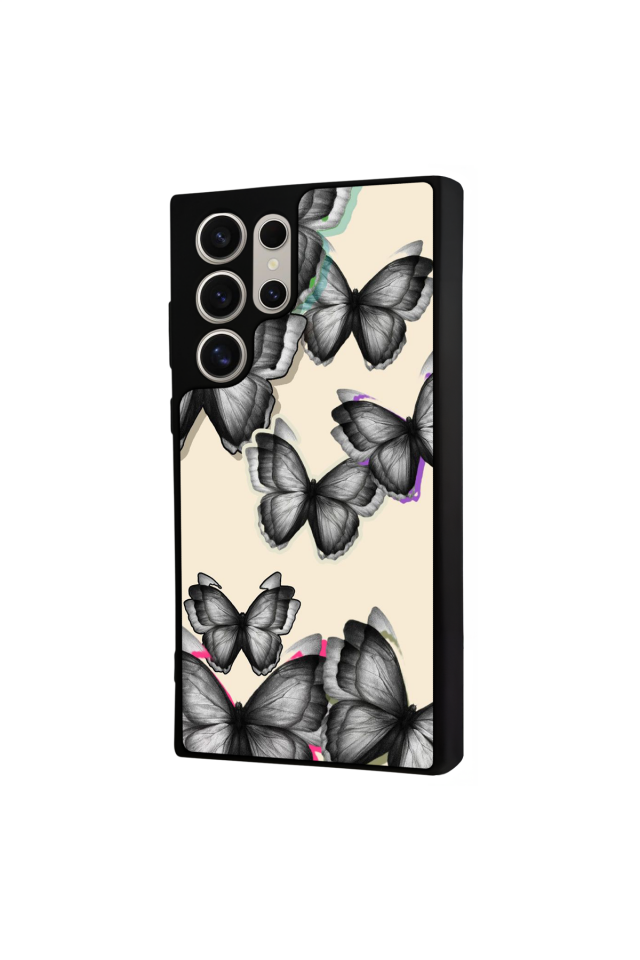 Samsung Galaxy S24 Ultra Uyumlu Kelebek Tasarımlı Glossy Premium Kılıf