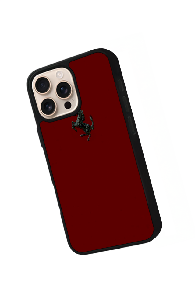 iPhone 15 Pro Uyumlu Kirmizi Tasarımlı Glossy Premium Kılıf