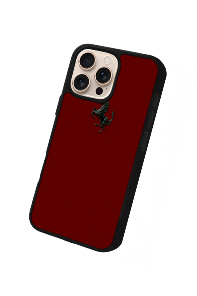 iPhone 15 Pro Uyumlu Kirmizi Tasarımlı Glossy Premium Kılıf