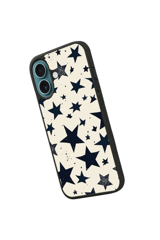 iPhone 16 Uyumlu Retro Yildizlar Tasarımlı Glossy Premium Kılıf