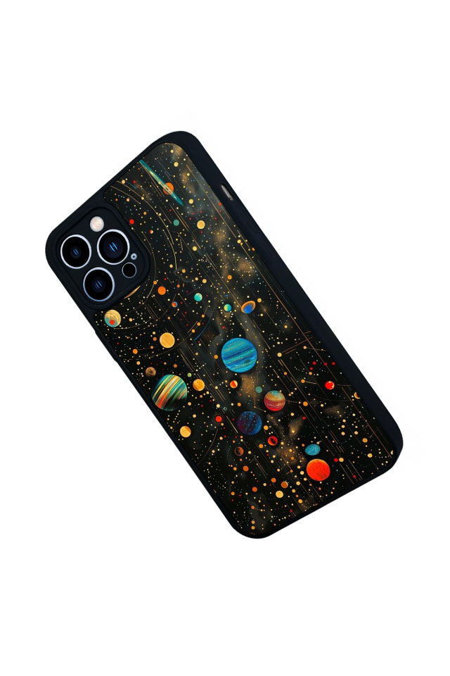 iPhone 12 Pro Max Uyumlu Uzay Tasarımlı Glossy Premium Kılıf