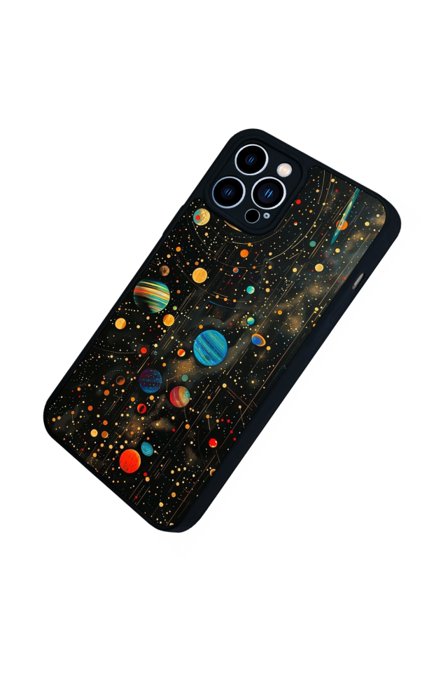 iPhone 12 Pro Max Uyumlu Uzay Tasarımlı Glossy Premium Kılıf