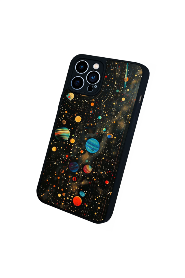 iPhone 12 Pro Max Uyumlu Uzay Tasarımlı Glossy Premium Kılıf