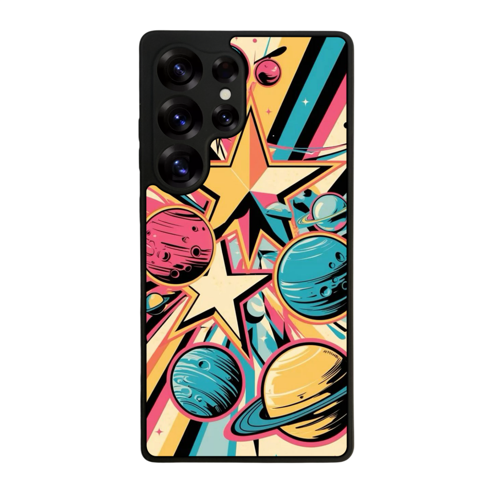 Samsung Galaxy S25 Ultra Uyumlu Uzay Tasarımlı Glossy Premium Kılıf