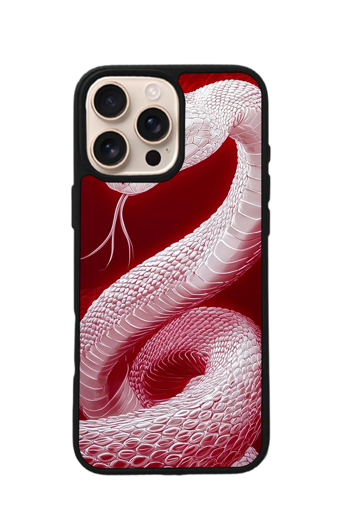 iPhone 16 Pro Uyumlu Yılan Tasarımlı Glossy Premium Kılıf