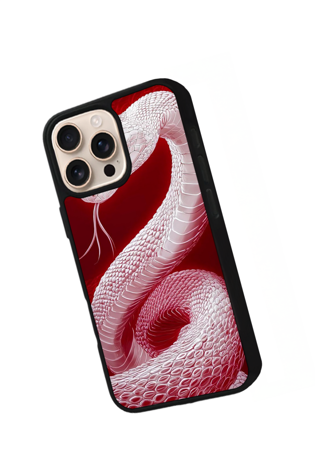 iPhone 16 Pro Uyumlu Yılan Tasarımlı Glossy Premium Kılıf