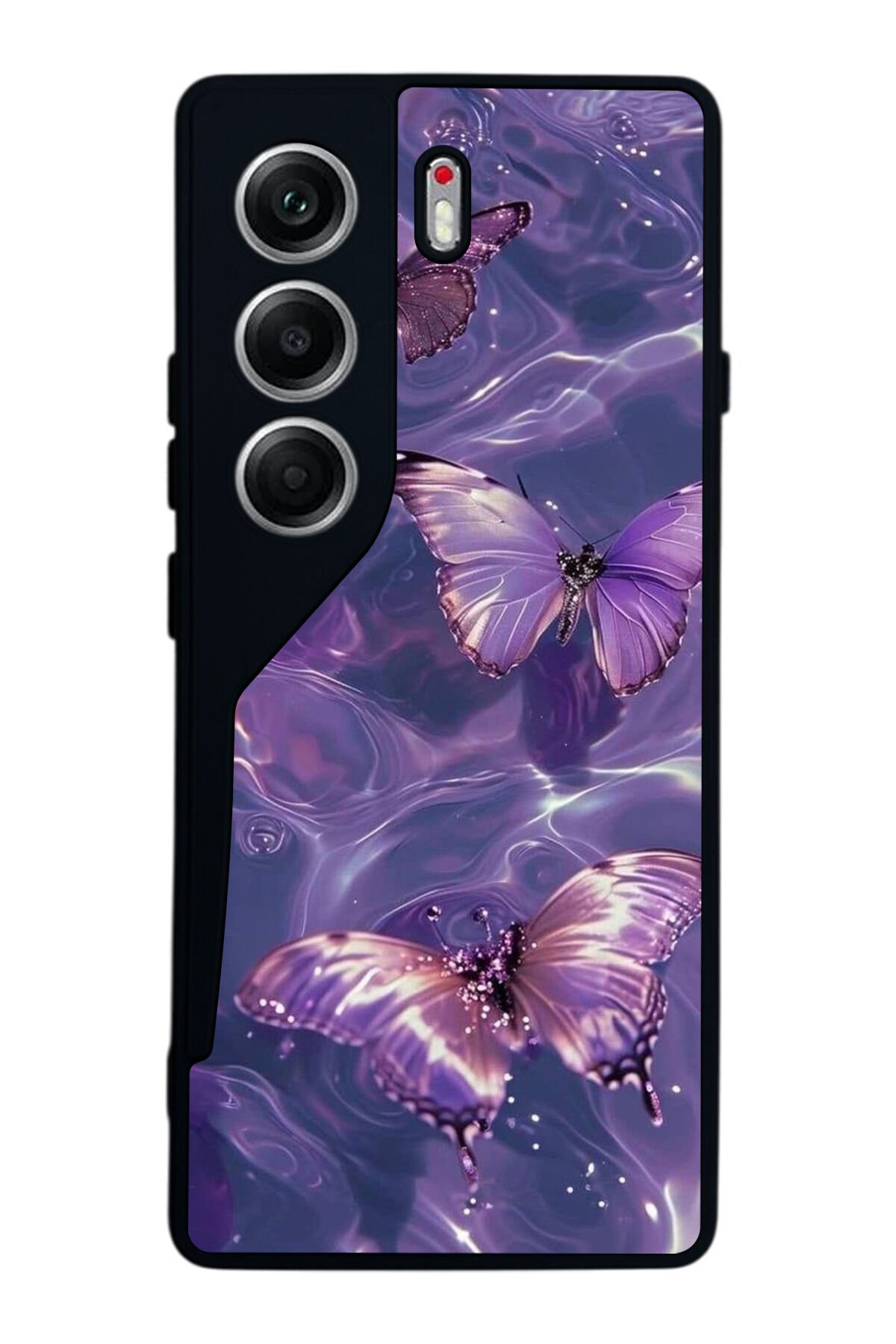 Tecno Camon 40 Uyumlu Kelebek Tasarımlı Glossy Premium Kılıf