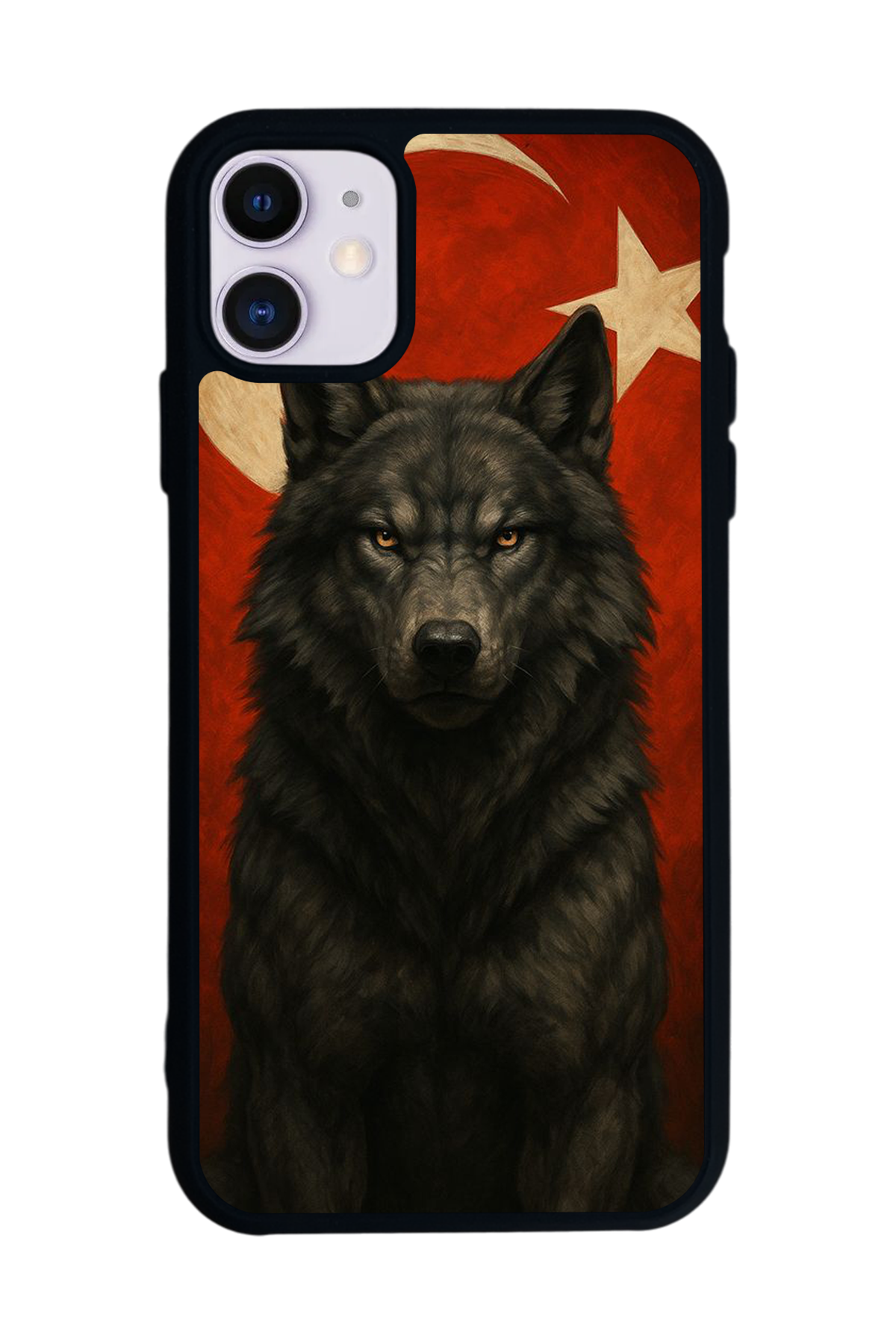 iPhone 11 Uyumlu Bozkurt Tasarımlı Glossy Premium Kılıf