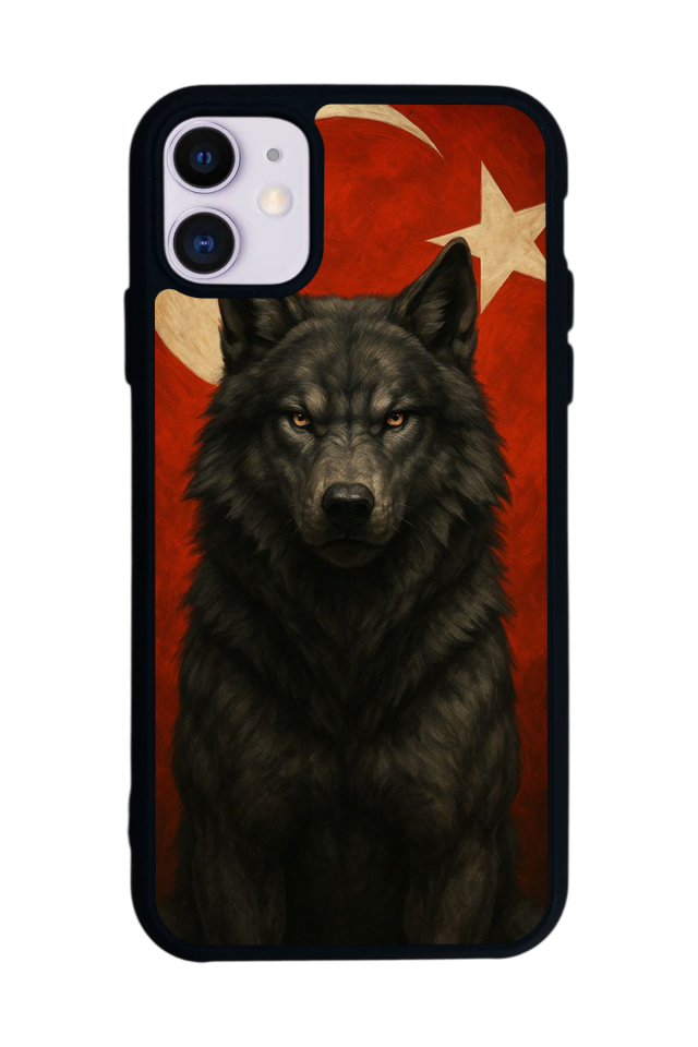 iPhone 11 Uyumlu Bozkurt Tasarımlı Glossy Premium Kılıf