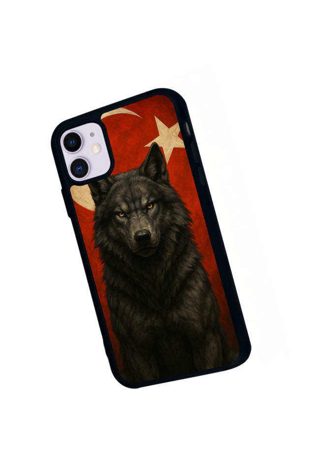 iPhone 11 Uyumlu Bozkurt Tasarımlı Glossy Premium Kılıf