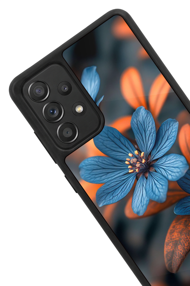 Samsung Galaxy A72 Uyumlu Cicek Tasarımlı Glossy Premium Kılıf