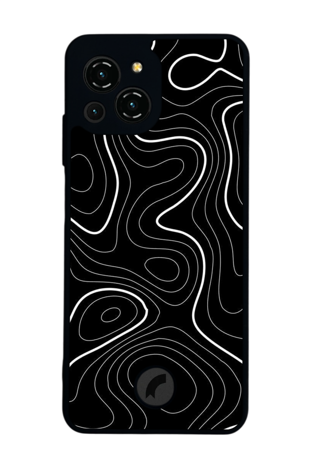 Reeder S23 Pro Max Uyumlu Çizgi Sanatı Tasarımlı Glossy Premium Kılıf