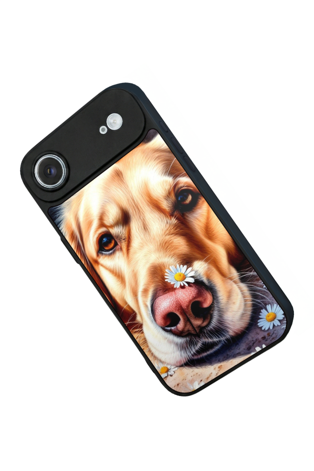 iPhone 17 Air Uyumlu Golden Kopek Tasarımlı Glossy Premium Kılıf