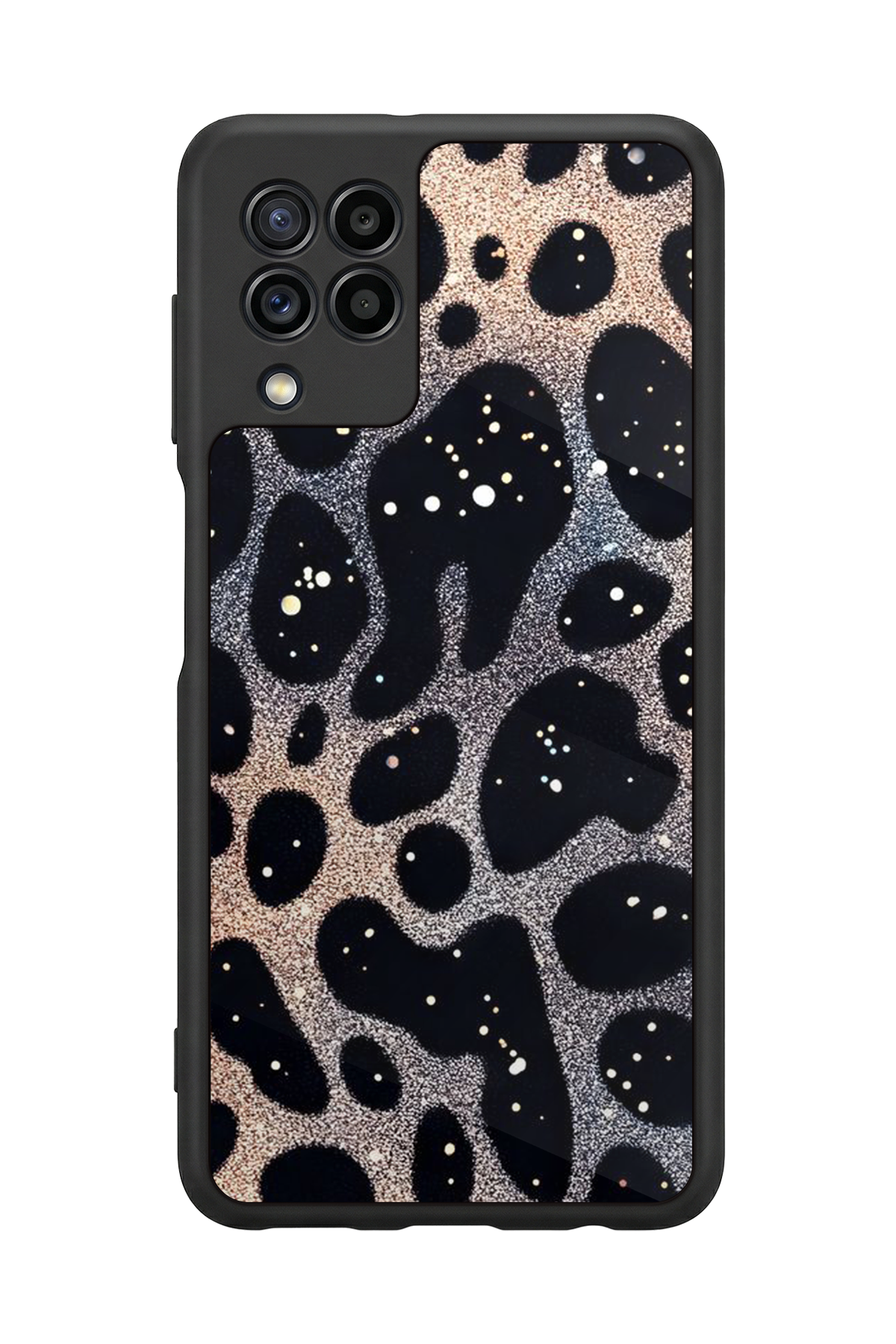 Samsung Galaxy M32 Uyumlu Hologram Leopar Tasarımlı Glossy Premium Kılıf