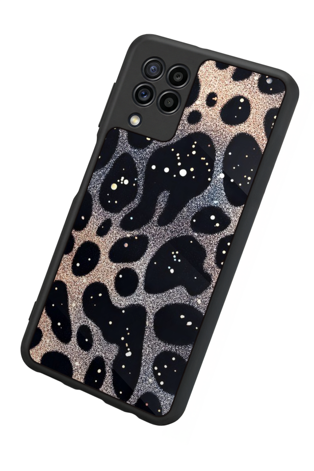 Samsung Galaxy M32 Uyumlu Hologram Leopar Tasarımlı Glossy Premium Kılıf