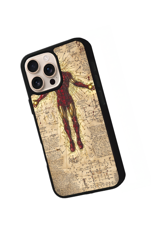 iPhone 14 Pro Max Uyumlu  Iron Man ( Demir Adam ) Tasarımlı Glossy Premium Kılıf