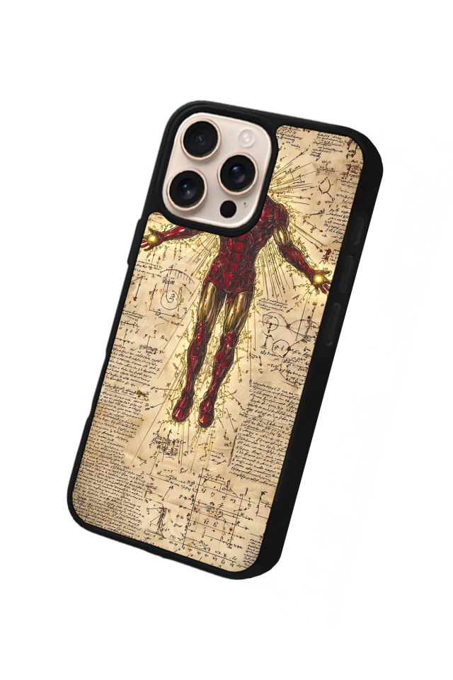 iPhone 14 Pro Max Uyumlu  Iron Man ( Demir Adam ) Tasarımlı Glossy Premium Kılıf