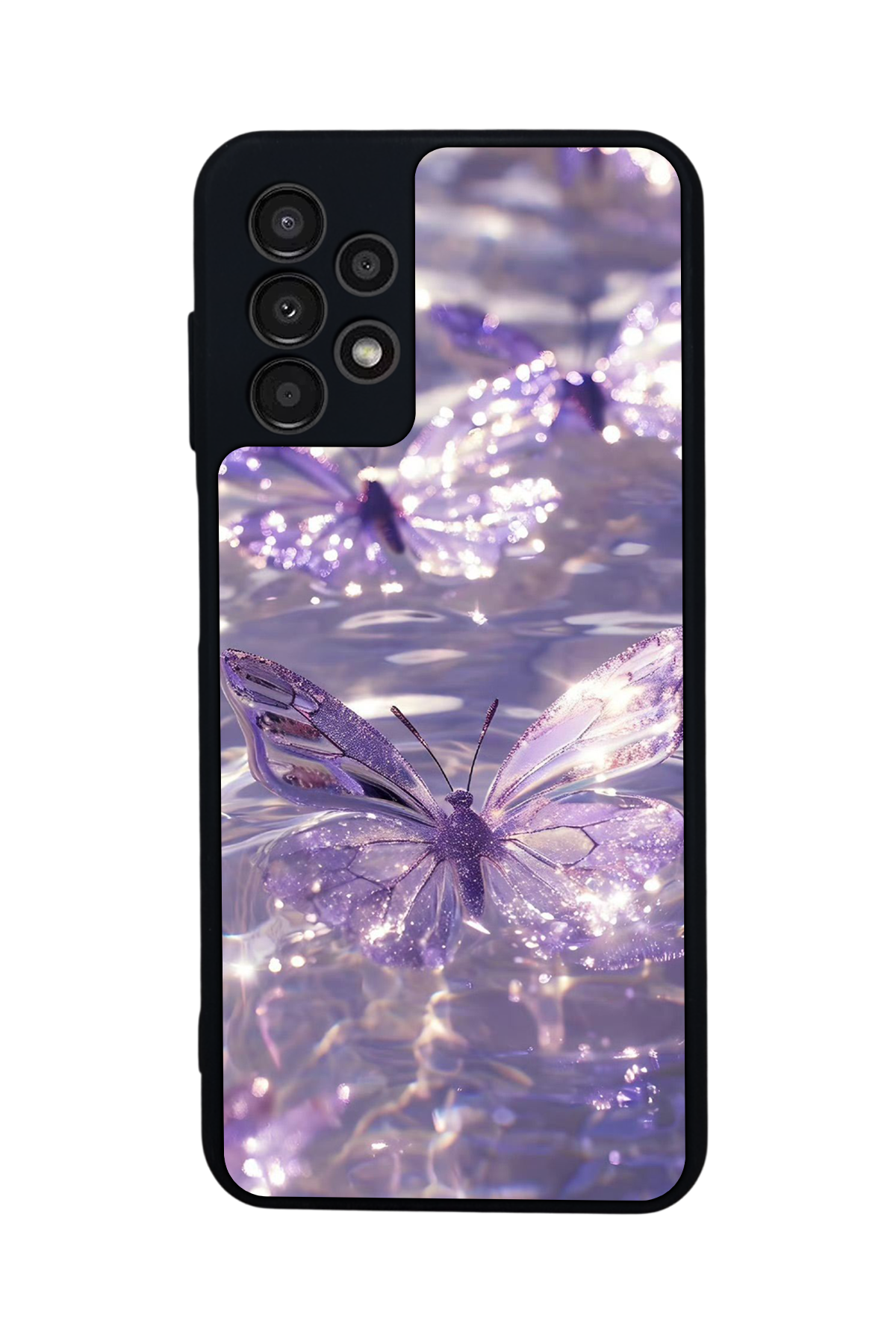 Samsung Galaxy A23 Uyumlu Kelebek Tasarımlı Glossy Premium Kılıf