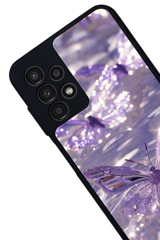 Samsung Galaxy A23 Uyumlu Kelebek Tasarımlı Glossy Premium Kılıf