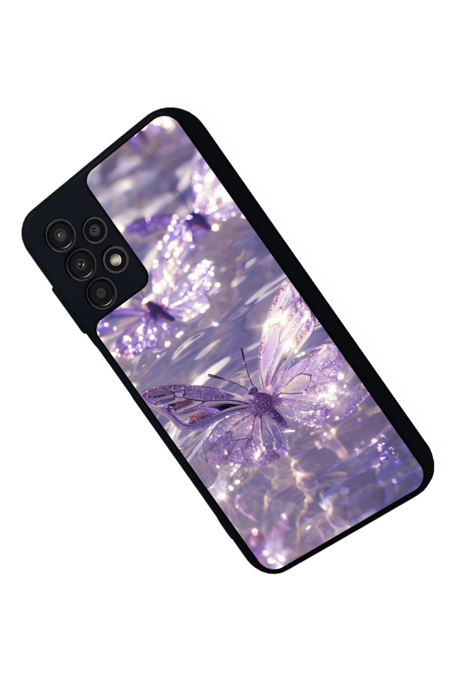 Samsung Galaxy A23 Uyumlu Kelebek Tasarımlı Glossy Premium Kılıf