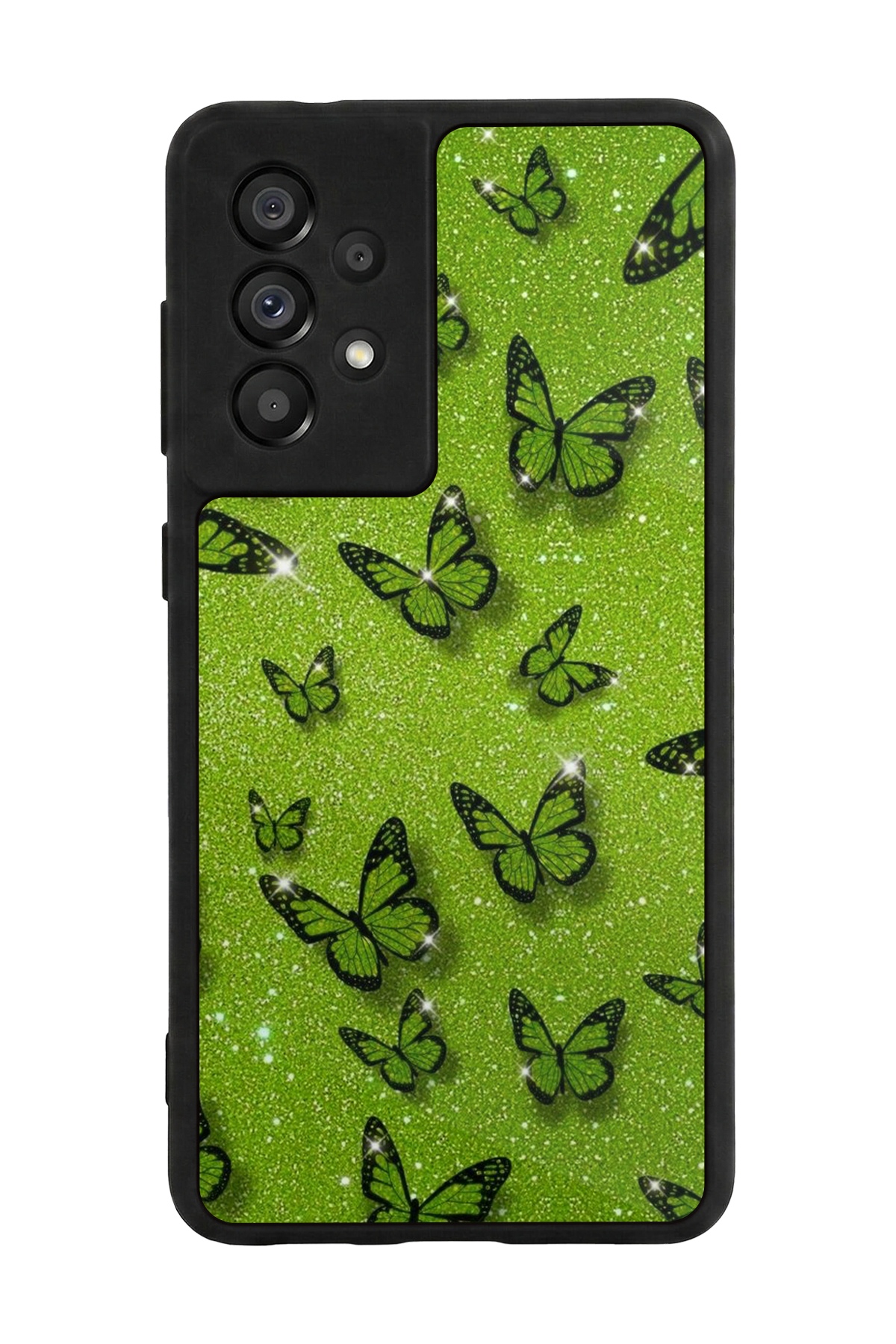 Samsung Galaxy A73 Uyumlu Kelebek Tasarımlı Glossy Premium Kılıf