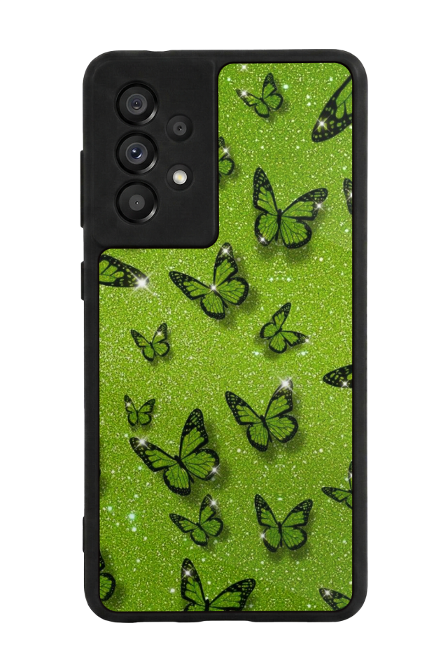 Samsung Galaxy A73 Uyumlu Kelebek Tasarımlı Glossy Premium Kılıf