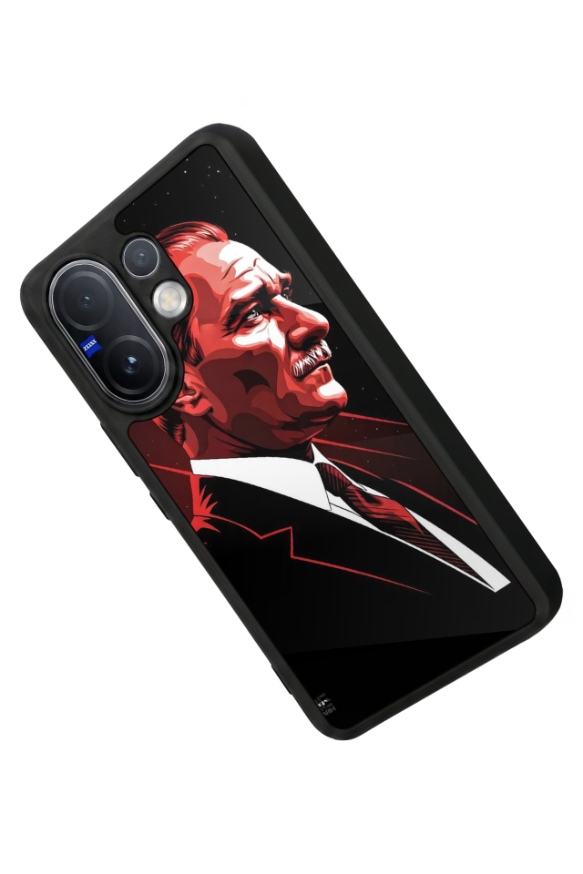 Vivo V60 Uyumlu Mustafa Kemal Ataturk Tasarımlı Glossy Premium Kılıf