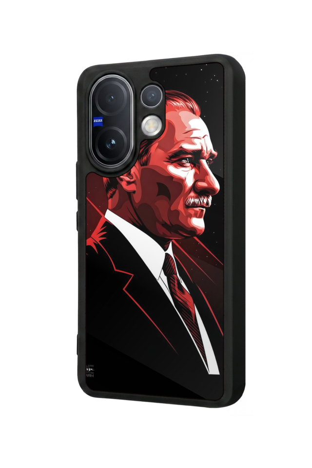 Vivo V60 Uyumlu Mustafa Kemal Ataturk Tasarımlı Glossy Premium Kılıf