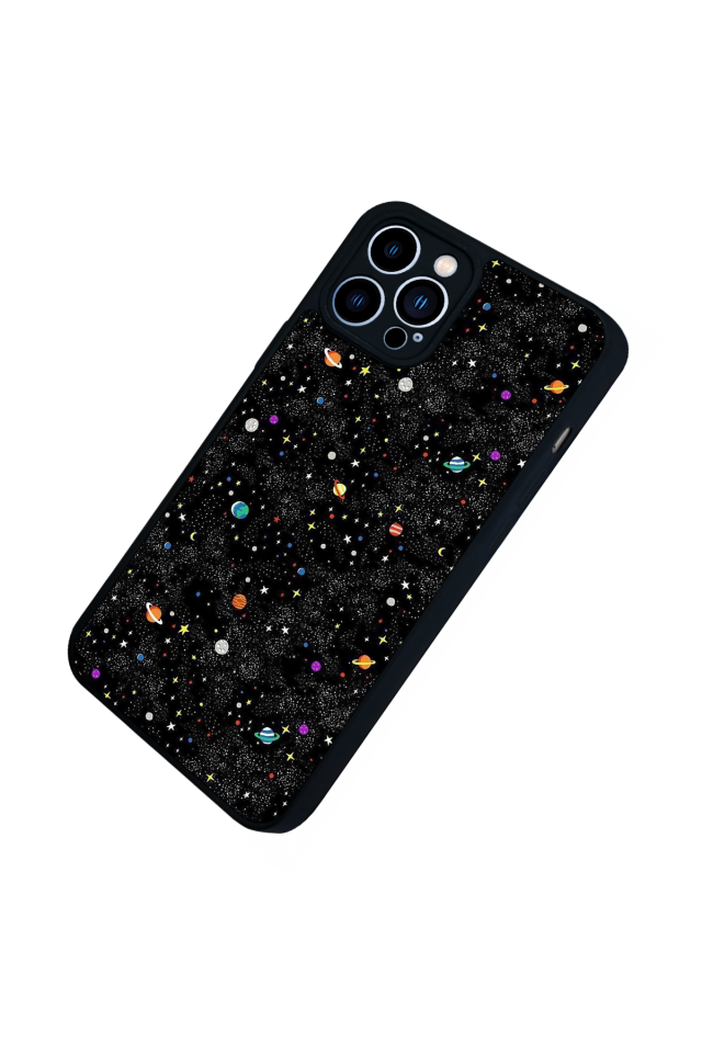 iPhone 12 Pro Max Uyumlu Uzay Tasarımlı Glossy Premium Kılıf