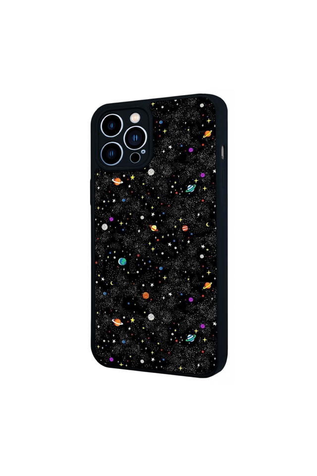 iPhone 12 Pro Max Uyumlu Uzay Tasarımlı Glossy Premium Kılıf