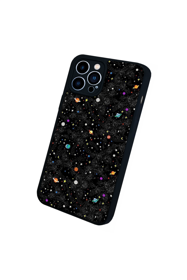 iPhone 12 Pro Max Uyumlu Uzay Tasarımlı Glossy Premium Kılıf