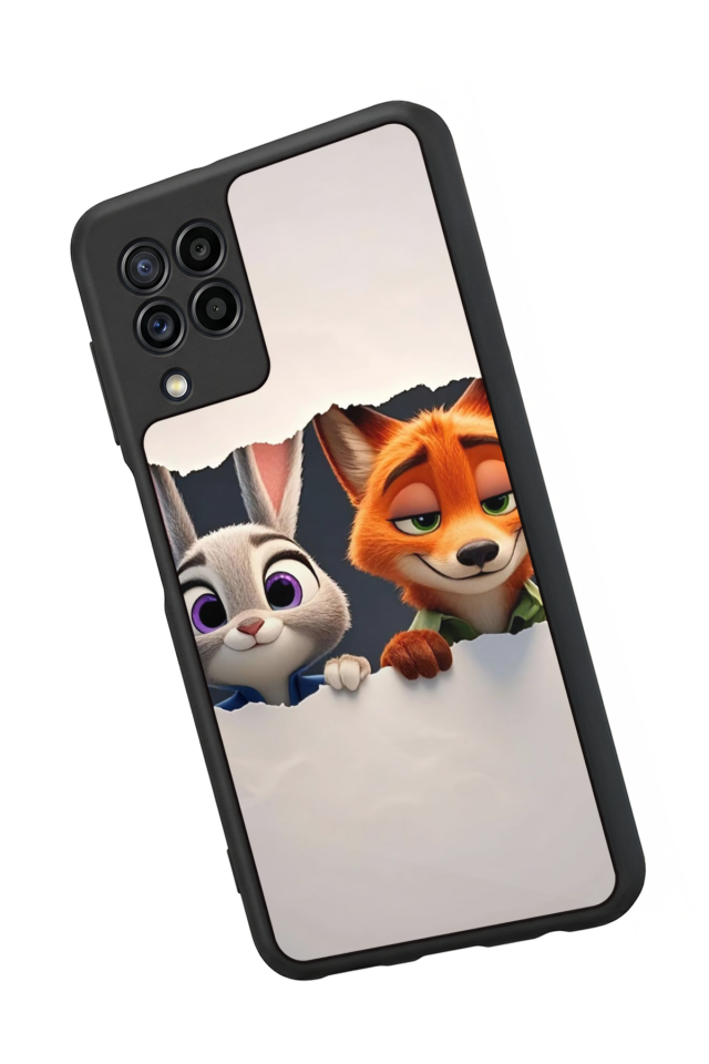 Samsung Galaxy M32 Uyumlu Zootropolis Tasarımlı Glossy Premium Kılıf