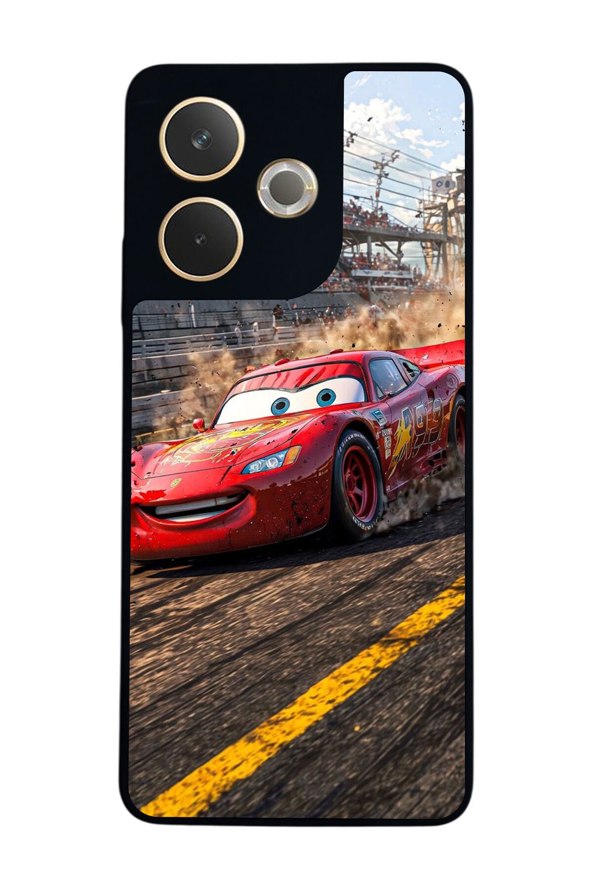 Oppo A5 Pro Uyumlu Şimsek McQueen Tasarımlı Glossy Premium Kılıf