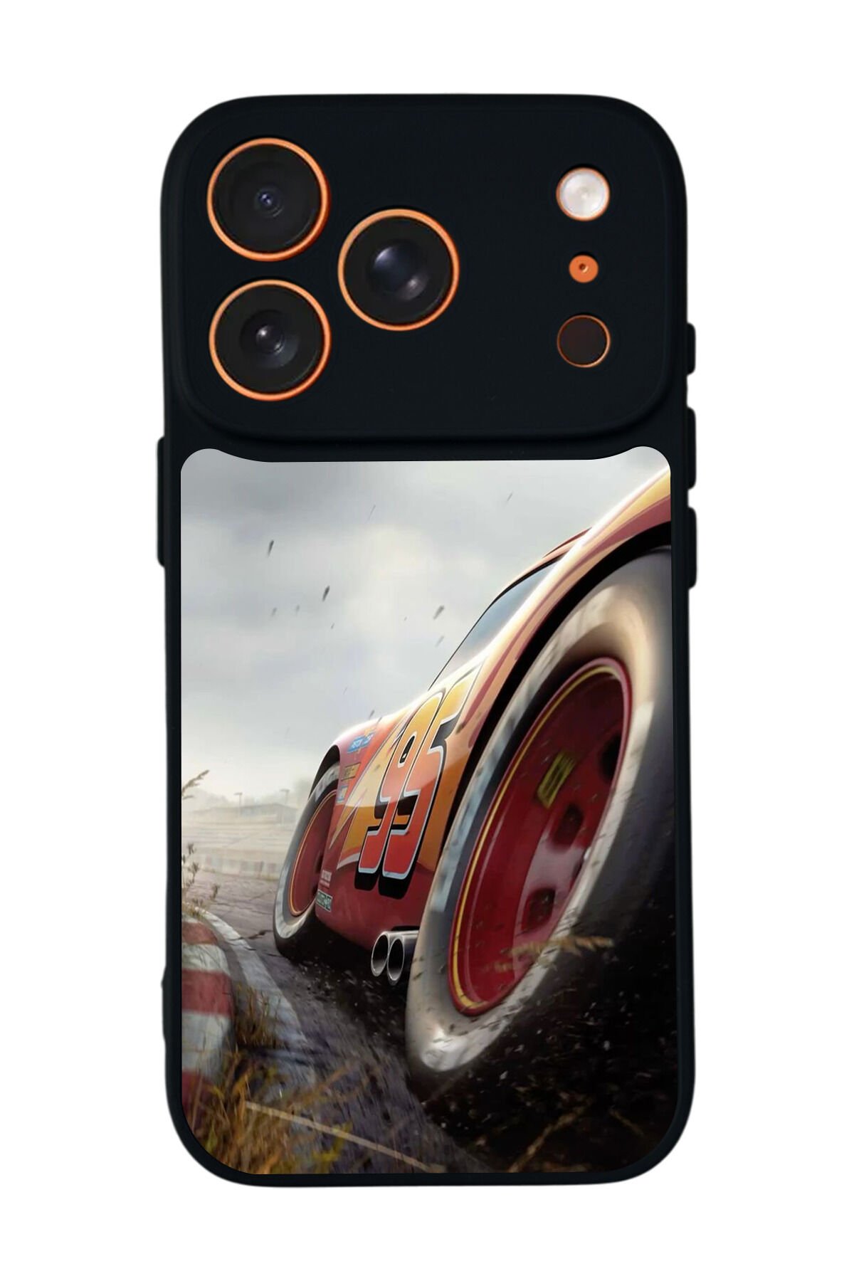 iPhone 17 Pro Uyumlu Şimsek McQueen Tasarımlı Glossy Premium Kılıf