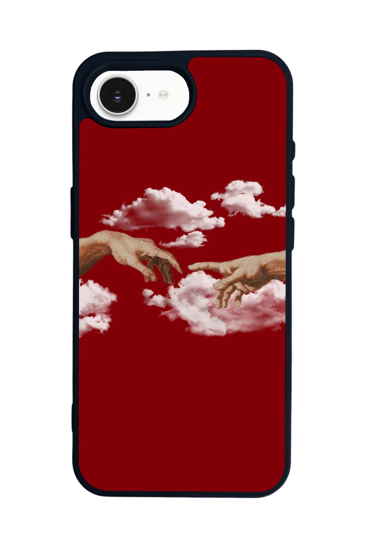 iPhone 16E Uyumlu Kirmizi Tasarımlı Glossy Premium Kılıf