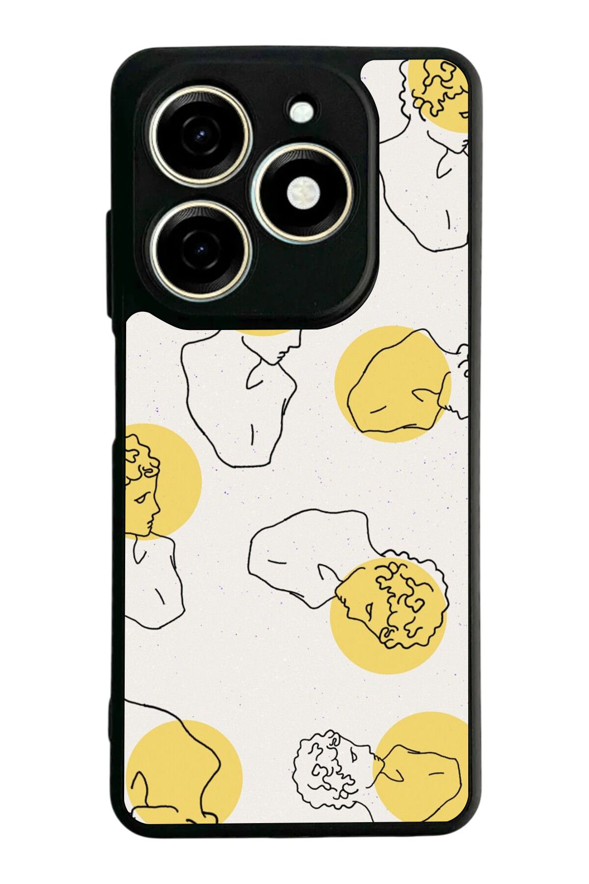 Infınıx Smart 8 Pro Uyumlu Line Art Tasarımlı Glossy Premium Kılıf