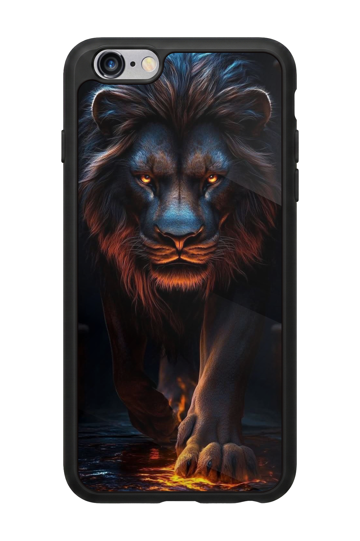 iPhone 6 Plus Uyumlu Aslan Tasarımlı Glossy Premium Kılıf