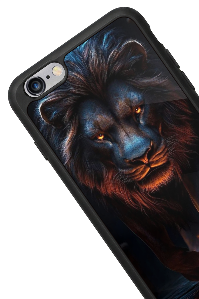 iPhone 6 Plus Uyumlu Aslan Tasarımlı Glossy Premium Kılıf